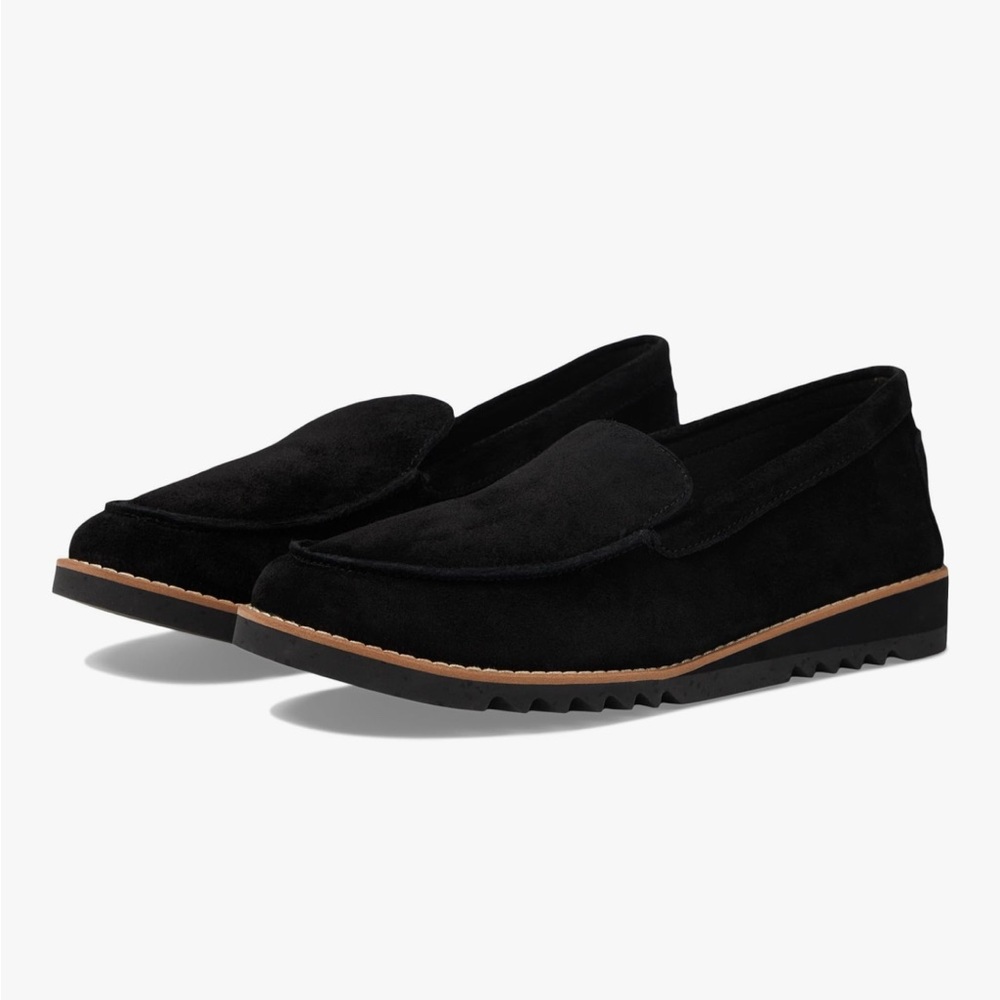 Eileen Fisher women’s Black Suede Slip-On Loafers